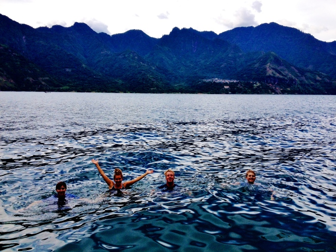 Swimming in Lake Atitlan! 