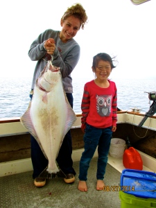 My halibut that is bigger than my sister! 