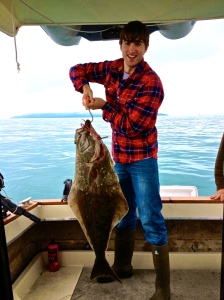 Andy with his Halibut! 